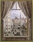 franz von schober a view of a viennese square in oil painting